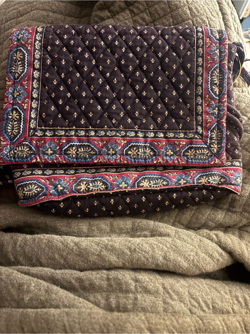 Vera Bradley Retired Rare Black Wallet With Strap Vintage